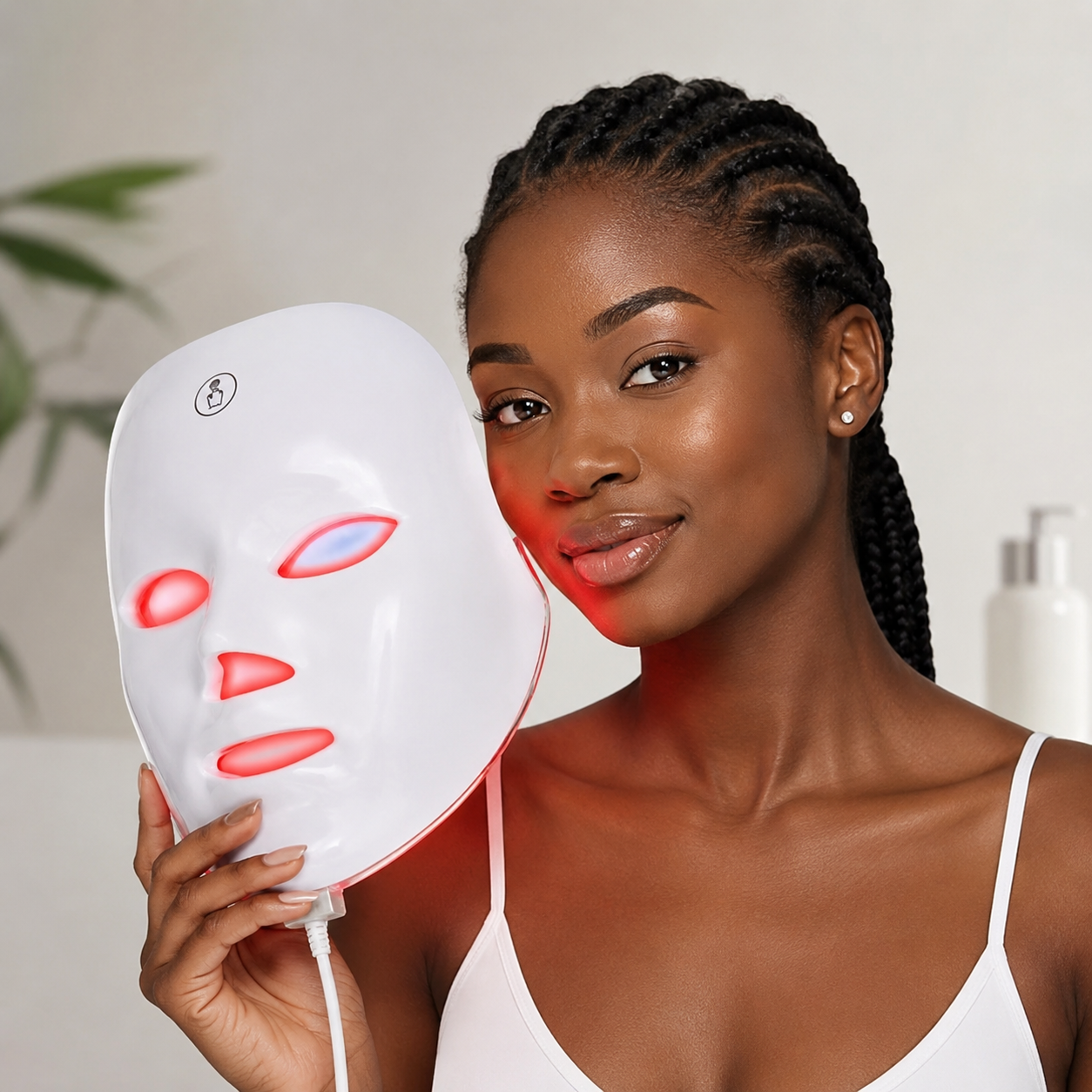 Masque LED Blum Beauty en utilisation